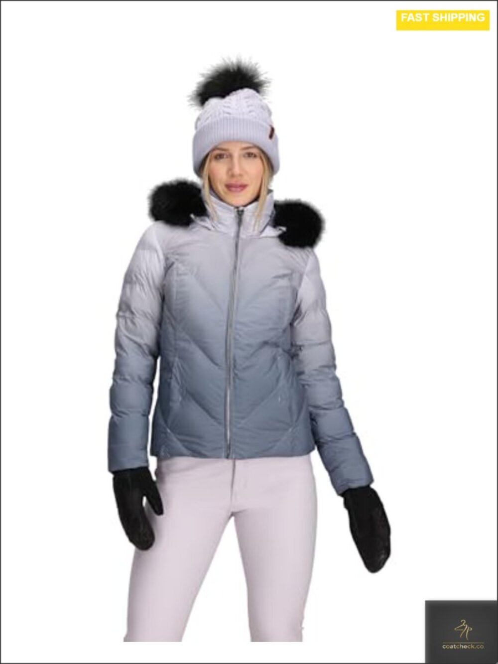 Ski Contour Waterproof Insulated Down Parka Faux Fur Long Sleeve